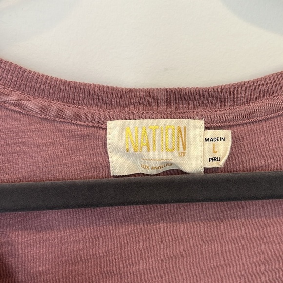 Nation Geri V-Neck Peasant Puff Sleeve Dress- Santa Fe - Picture 12 of 15